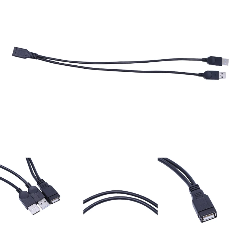 Удлинитель мощности 37 см USB 2 0 Y 1 разъем на разъема