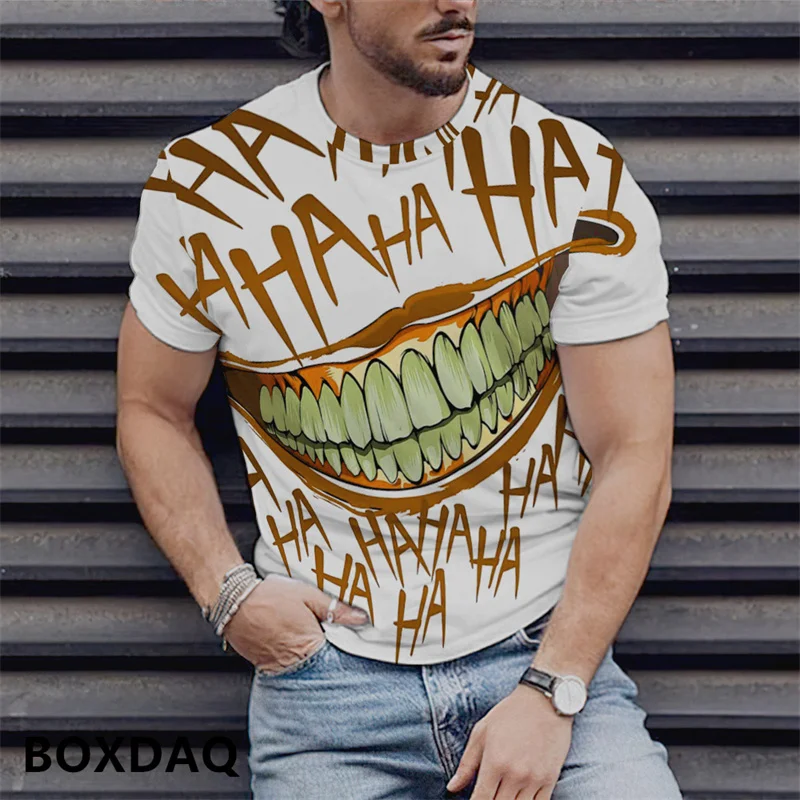 

Футболка мужская с абстрактным рисунком, модный топ с забавным 3D-принтом лица, универсальная Футболка оверсайз, уличный тренд, 6XL, на лето