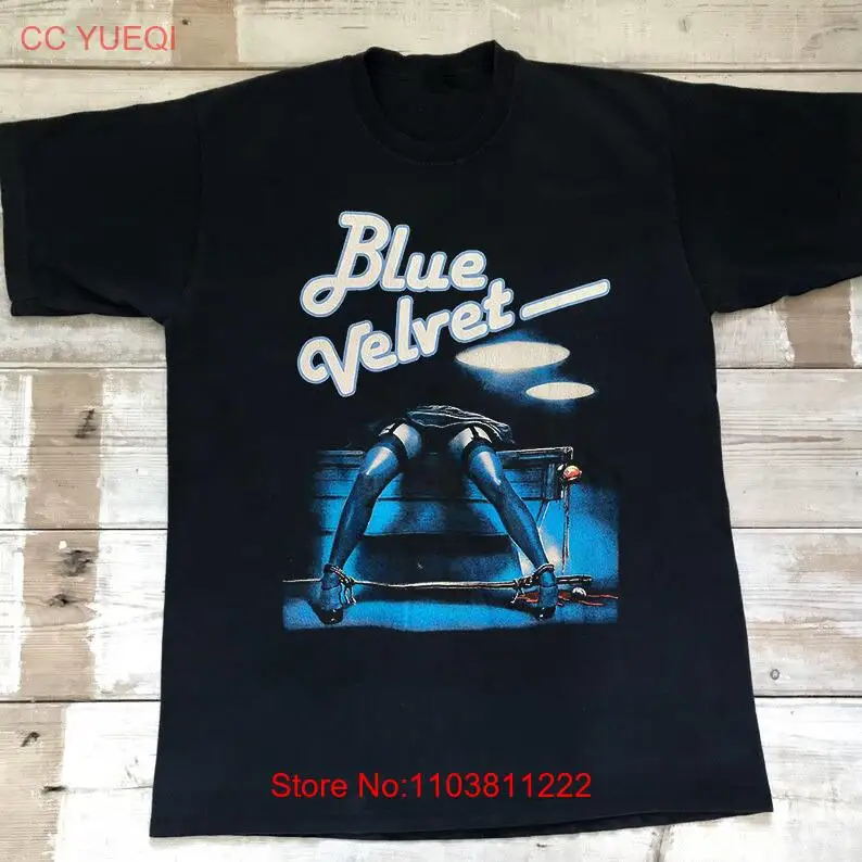 Синяя бархатная рубашка с принтом Дэвид Линч хлопковая футболка унисекс