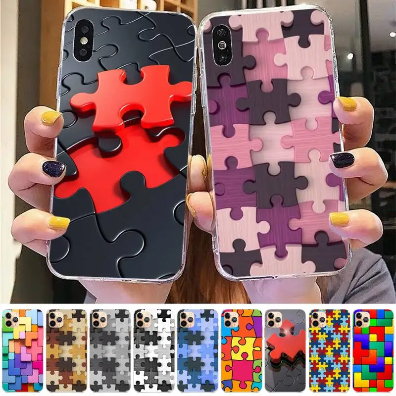 

LVTLV Puzzle Phone Case for iPhone 11 12 13 mini pro XS MAX 8 7 6 6S Plus X 5S SE 2020 XR cover