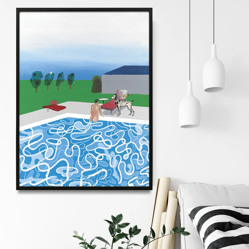 

Dogs Animal Print Poster Cow wall Art, Swimming Pool wall Paint Print, Wall Art Decor, Cat Lover Gift, A1/A2/A3/A4