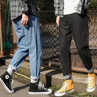 Джинсы Nine points, мужские прямые свободные шаровары, повседневные брюки 9 точек, Молодежные корейские трендовые джинсы для мужчин