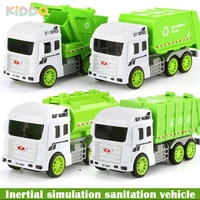 children simulation garbage green truck sanitation car vehicle inertial sanitation car toy garbage sorting car sprinkler tank