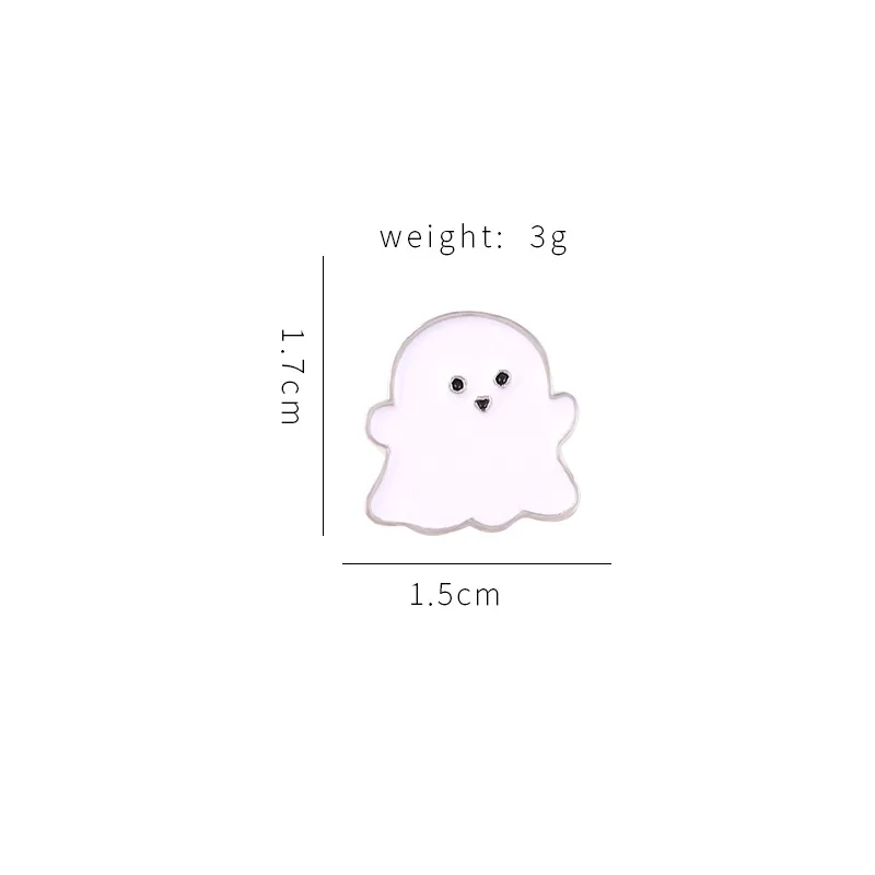 White Ghost Friends Halloween New Year Gift Cute Christmas Badges Lapel Pins Enamel Pin Women's Brooch Jewelry Fashion |