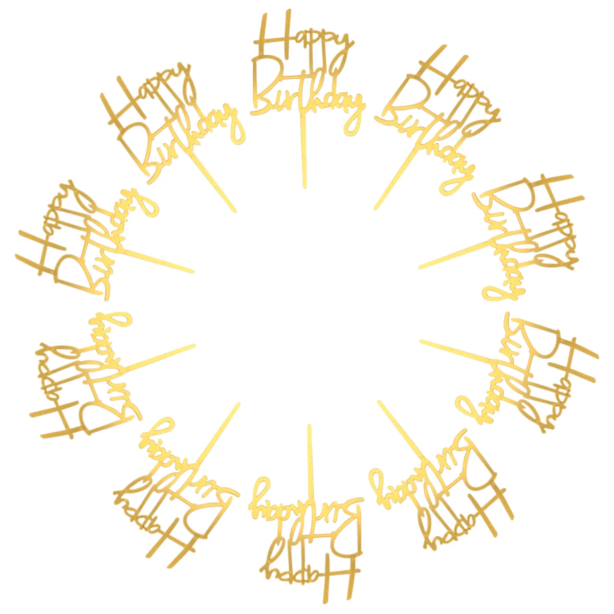 

10Pcs Birthday Cake Decoration Cake Pick Birthday