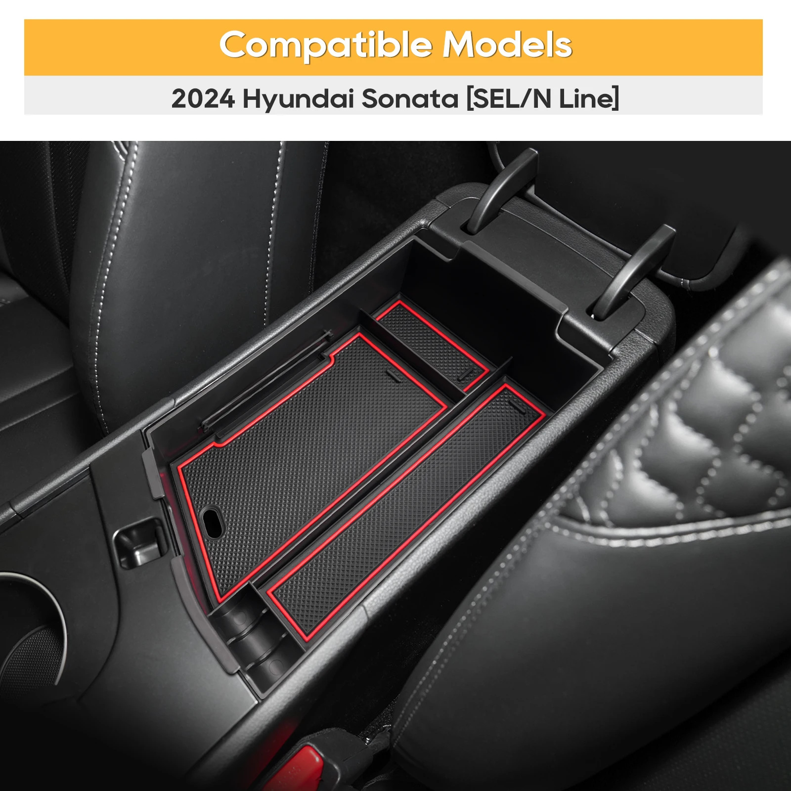 LFOTPP Автомобильный подлокотник ящик для хранения Hyundai Sonata 2024 2025 Центральный