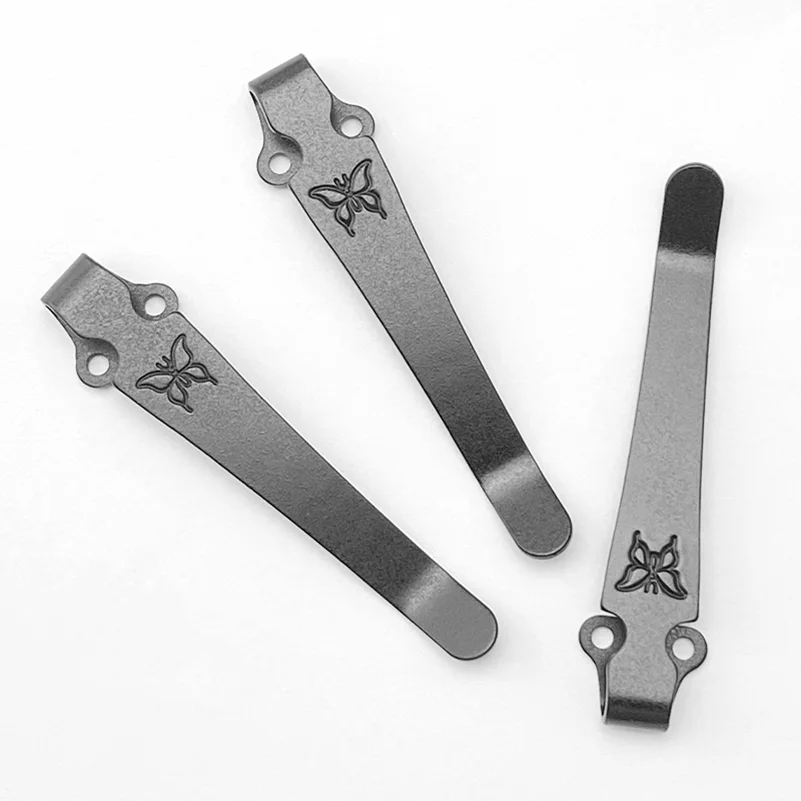 3/5pcs Titanium Knife Back Clip Waist Pocket Clamp for Benchmade Griptillian Bugout 535 560 940 Mini-Grip Emerson CQC ZT ProTech