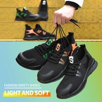 2022 men%e2%80%98s new anti smashing anti piercing labor insurance shoes non slip wear resistant breathable lightweight sports shoes