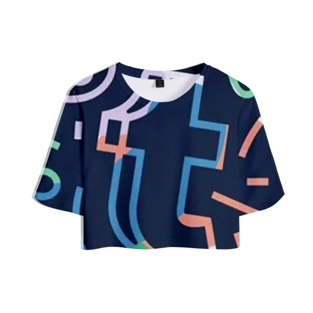 

2022LIANSHUO Hot Sale 3D Art Graphic Print T-shirt Women's Short Summer Fashion Casual Trendy Brand Short Sleeve Sexy Y2k Top