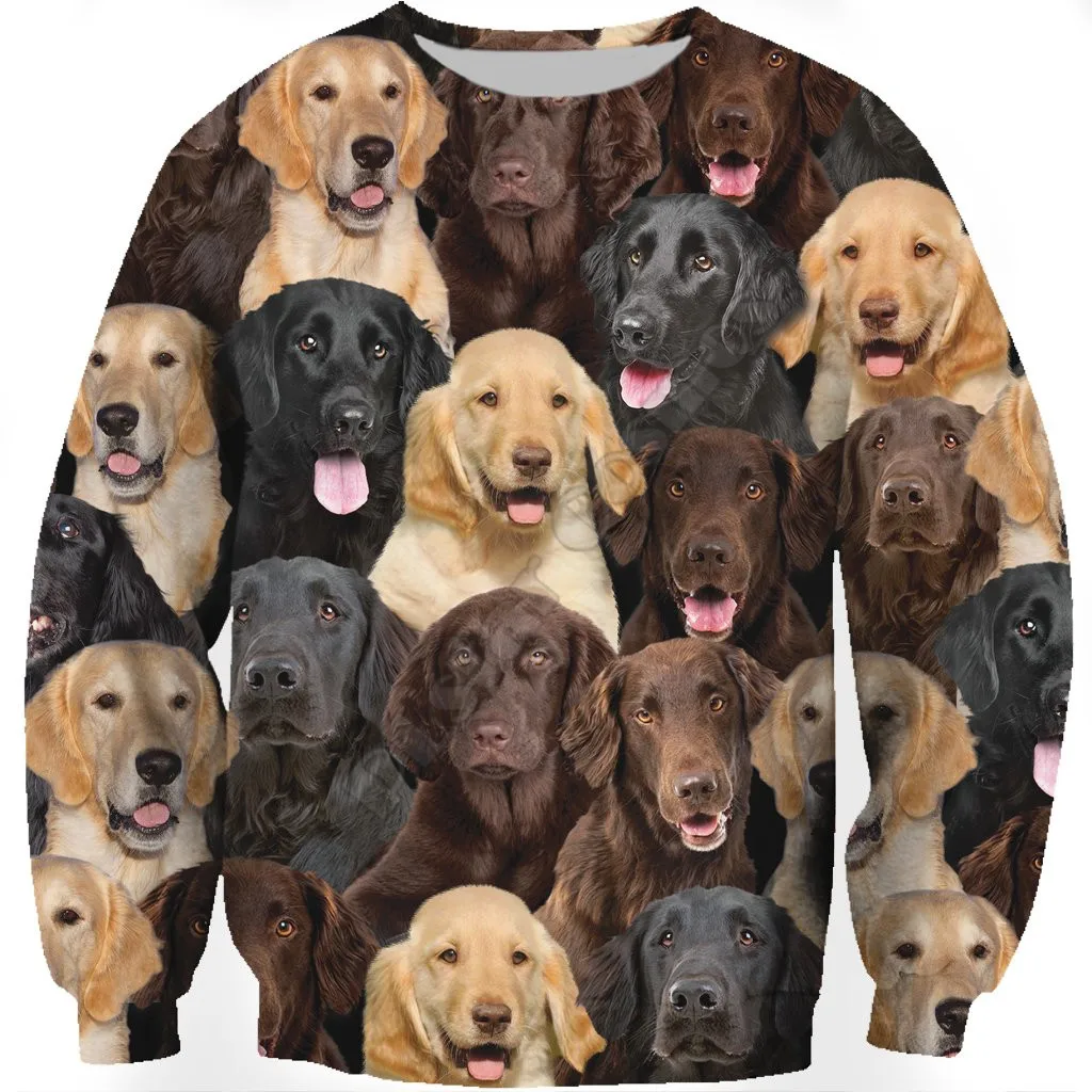 

You Will Have A Bunch Of Flat Coated Retrievers Sweatshirt 3d Printed Women Men Sweater Sweatshirt Streetwear Pullover 10Color