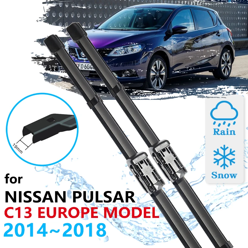 

Автомобильная передняя щетка стеклоочистителя для Nissan Pulsar C13 2014 2015 2016 2017 2018, европейская модель, лобовое стекло