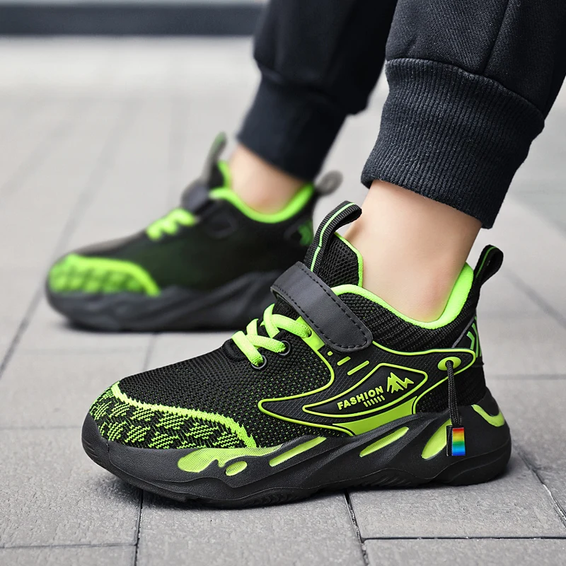 Children's Casual Running Sports Shoes Outdoor Lightweight Breathable Boys Girls Shoes Comfortable Jogging Soft-soled Kids Shoes