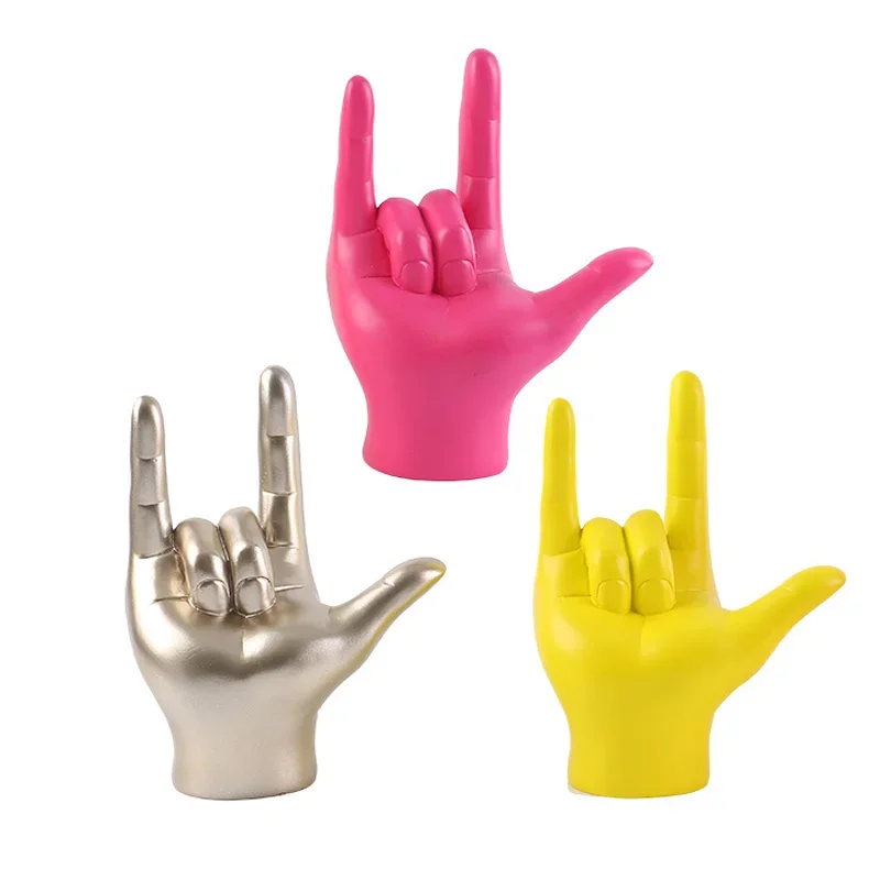 

Статуэтка на палец в скандинавском стиле, позолоченное украшение для рук, Современное украшение для дома, настольный аксессуар из смолы