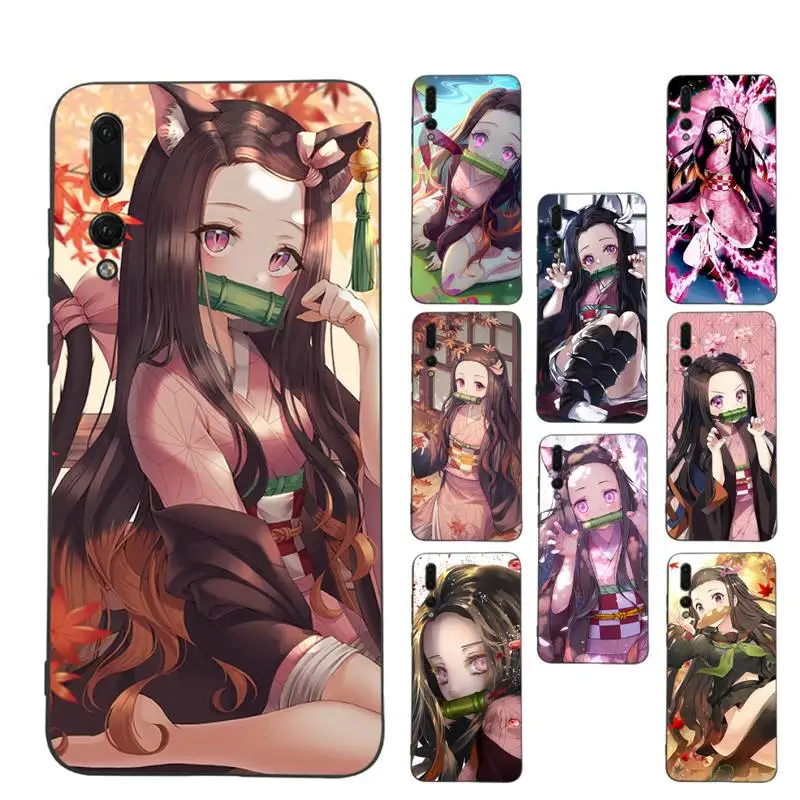

Demon Slayer Kamado Nezuko Phone Case Soft Silicone Case For Huawei P 30lite p30 20pro p40lite P30 Capa