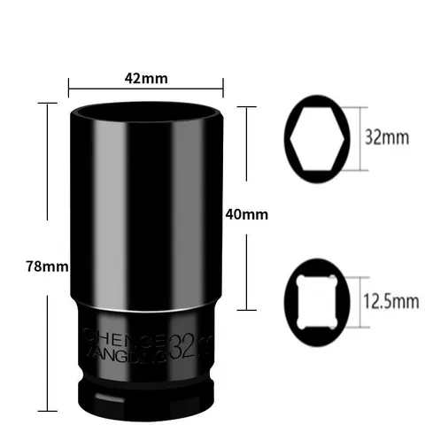 1/2 дюйма Комплект ударных гнезд 8-32 мм рукав шестигранный пневматический длинный рукав для тяжелых шин головка для литиевых электрических гаечных ключей ручные инструменты