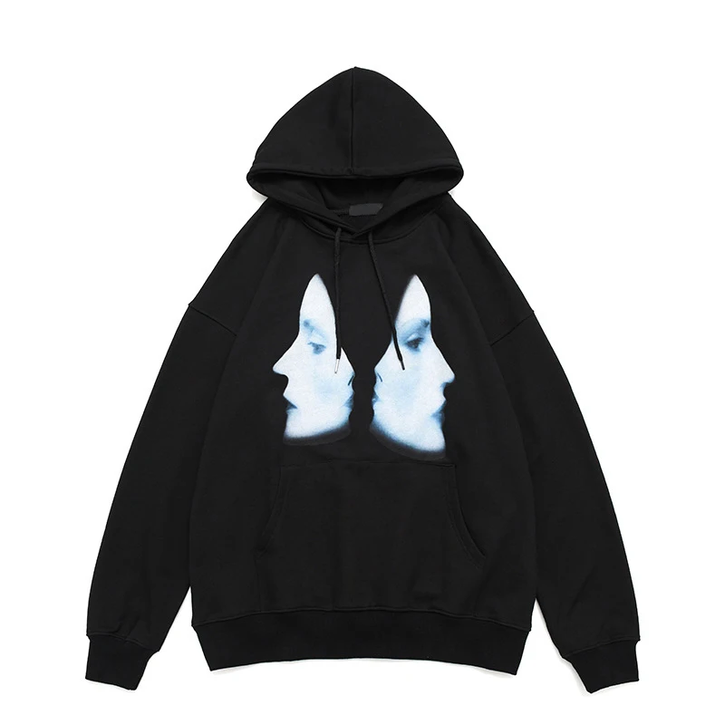 

Одежда Colorich для мужчин, толстовка большого размера, модная одежда в стиле хип-хоп с принтом, классная черная одежда в западном стиле для зимы