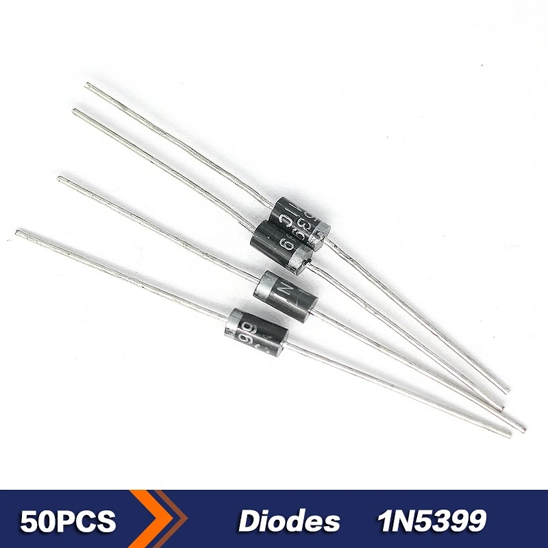 

50pcs/lot Rectifier Diode 1N5399 IN5399 Diodes 1.5A 1000V DO-15 RECTIFI DIODE