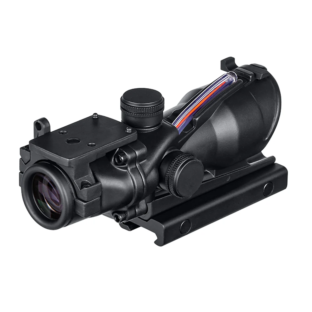 

New SPINA Tactical 4X32 Real Red Green Fiber Optic Sight Scopes Hunting Scope With Mount For Hunting