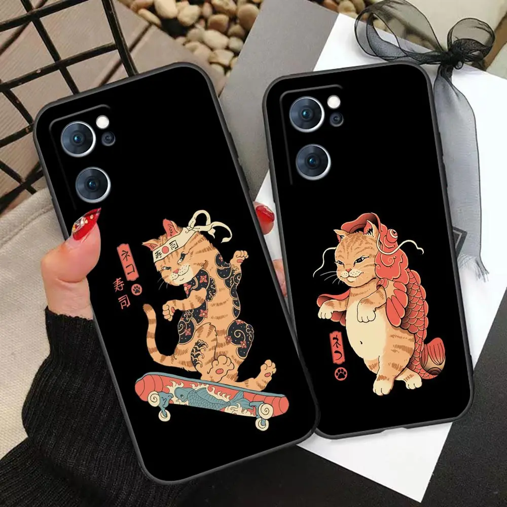 

Neko Ramen Japan Cat Kitty Anime Case For Oppo Realme C25 C21 C21Y C20 C12 C11 C3 C2 C1 XT GT GT2 X50 2020 2021 Pro Master Cover