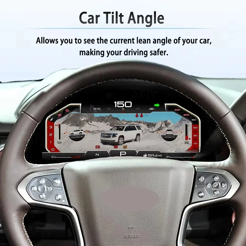 Фото Цифровая приборная панель LCD для Chevrolet Silverado 2014-2019, GMC Sierra, виртуальный спидометр, экран приборной панели №4