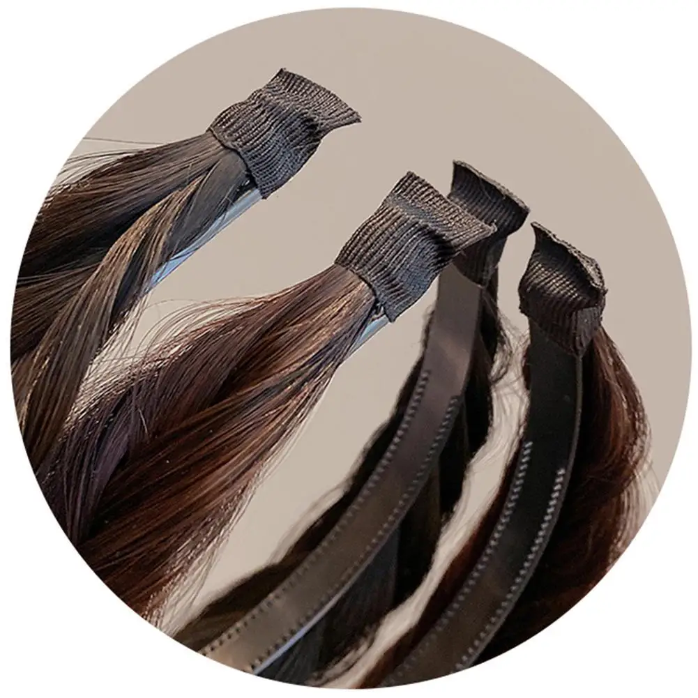 Искусственная повязка на голову нескользящая в виде рыбьей косы ободок для волос