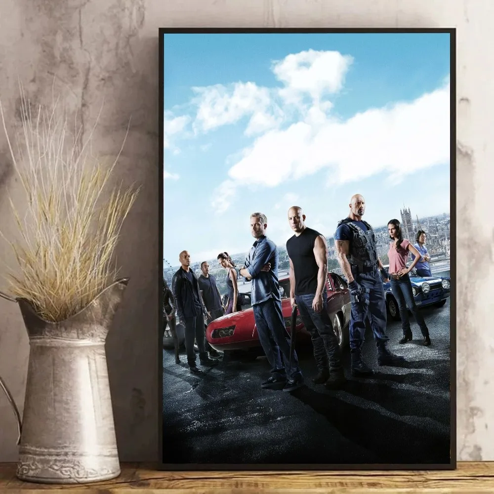 The Fast And Furious Poster Kraft Club Bar Paper Vintage Wall Art Painting Bedroom Study Big Szie Sti