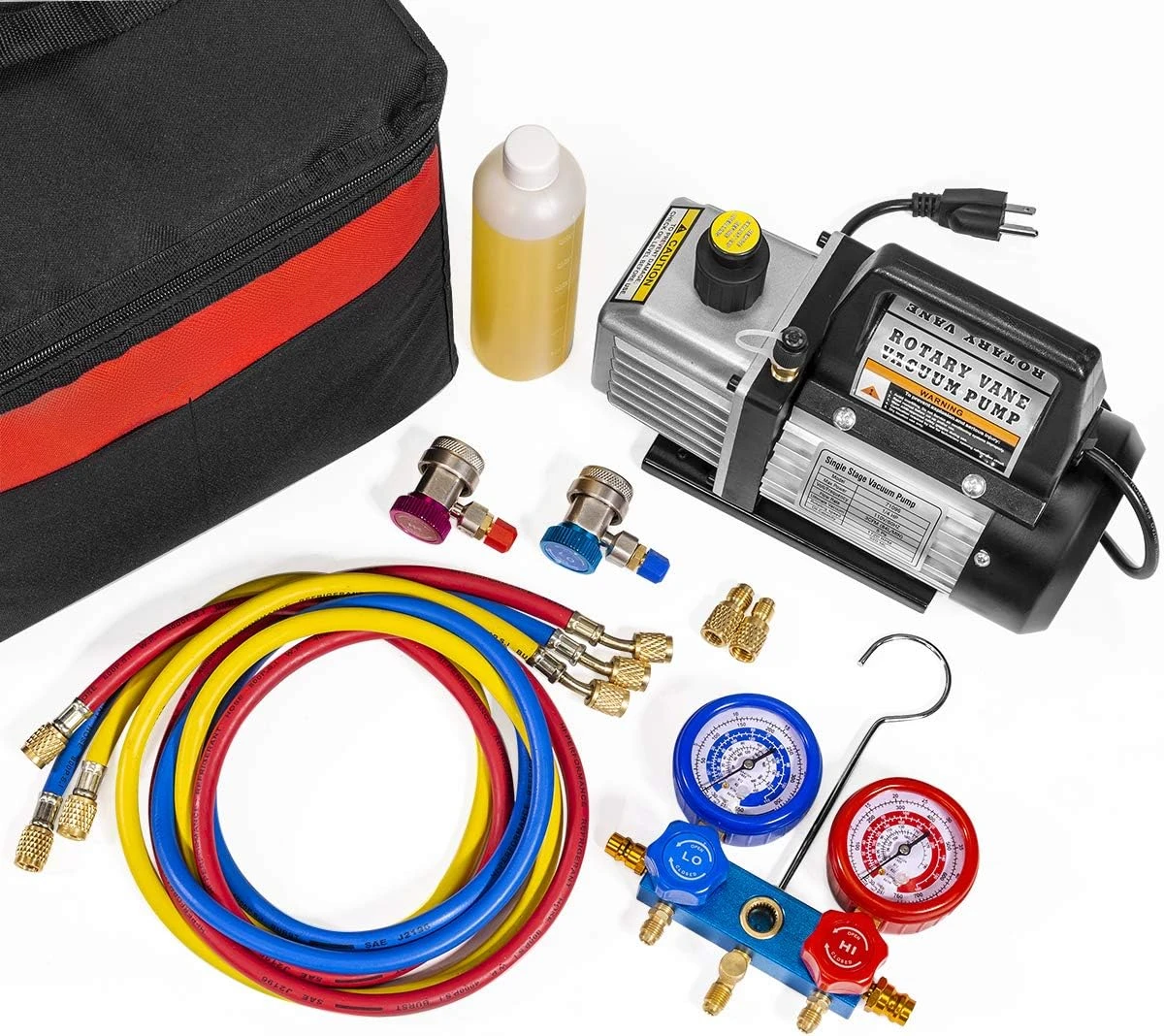 Вакуумный насос 3CFM 1/4 л.с. HVAC R134a R12 R22 R410a Манометр коллектора переменного тока для