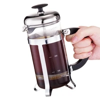 stainless steel small french press pot coffee maker home hand brewing pots tea maker professional pichet inox kitchen tools