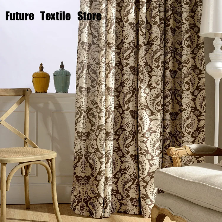 

Modern and Simple American Country Cotton and Linen Printed Curtain Suitable for Living Room, Dining Room and Bedroom Customized
