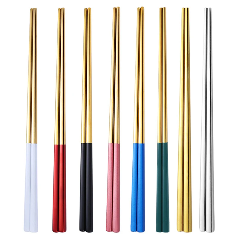 

1 пара, металлические палочки для еды, из нержавеющей стали