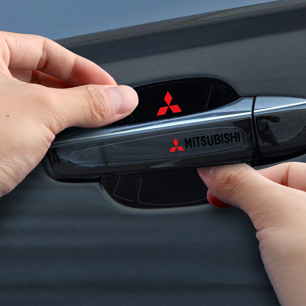 4/8 шт. 3D прозрачная наклейка для защиты от царапин на дверную ручку автомобиля