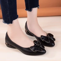 ladies high heels 2022 new low heels platform shoes fashion bow decoration ladies light casual shoes zapatos de mujer women