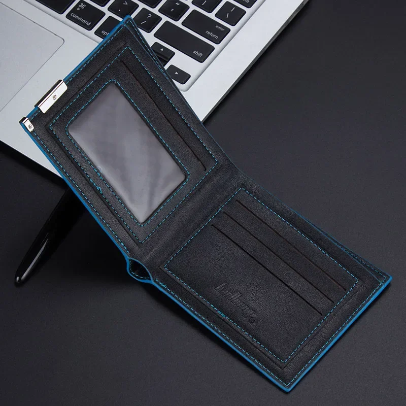 Hot Selling Men's Horizontal Wallet Trend Card Pack Purse Business Leather Wallet Card Holder Small Money Bag Male Purses