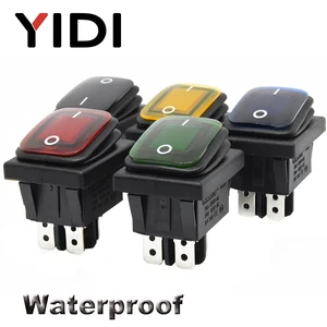 Водонепроницаемый переключатель 30x22, красный светодиод 220 В, 16 А, 201 В переменного тока