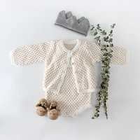 2022 infant childrens clothing female baby suit cardigan coat ha clothing baby ha climb clothes two piece single shot