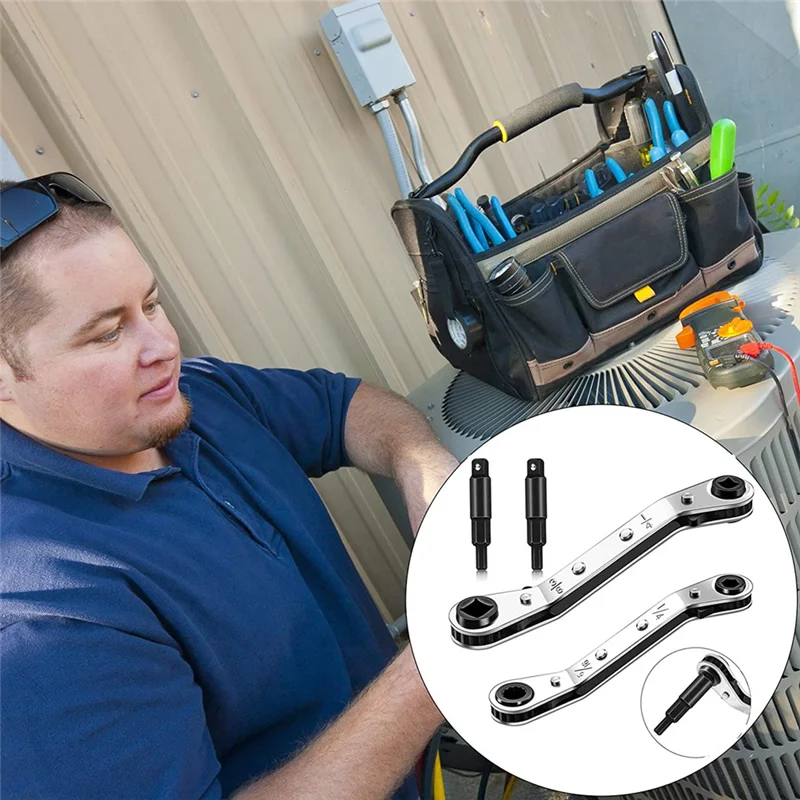 Адаптерный ключ HVAC шнур-переходник совместимый с желтой оболочкой 69522 от 3/16 до 3/8