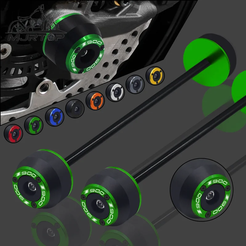 Moto Anteriore Posteriore Asse Ruota Forcella Protezione Ruota Crash Slider Cap Pad Per Kawasaki Z900 Z 900 Z900 Con Logo 2017-2021 2020