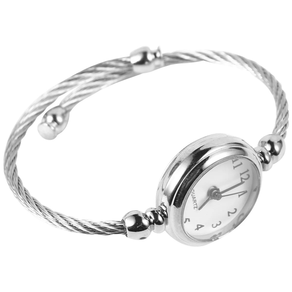 

Womens Bracelet Watches: Dress Watch Waterproof Creative Wrist Watch Round Watch- Silver