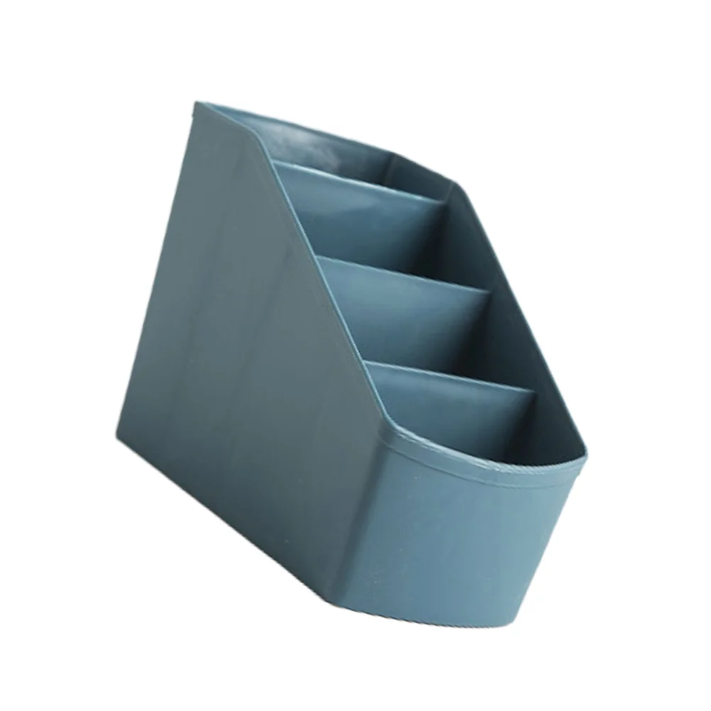 

Multifunction Desktop Storage Box Multiple Compartment Organizer Sundries Container Pen Holder Blue Table