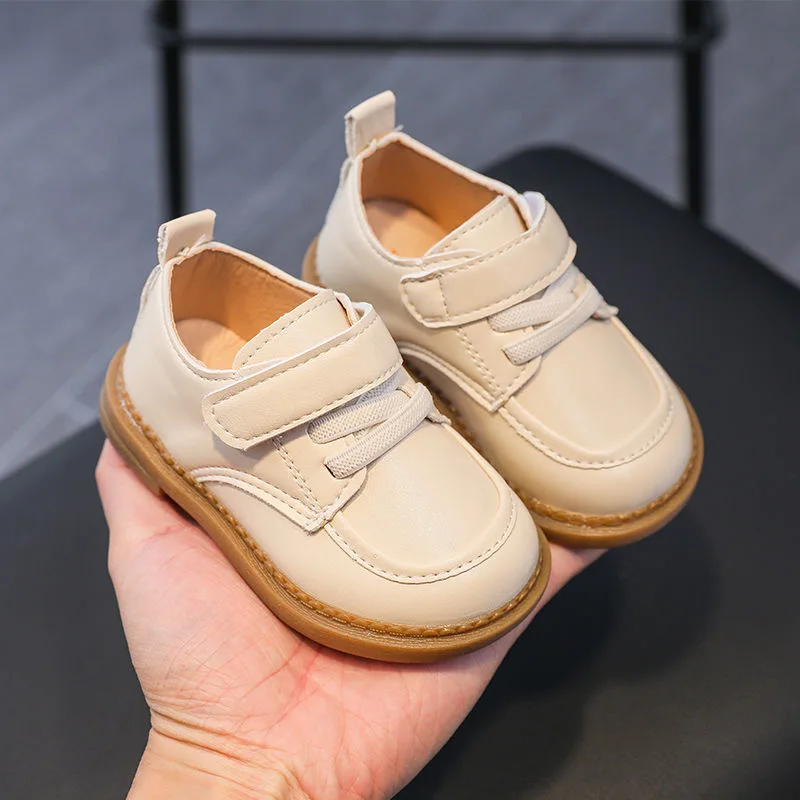 New Spring Baby Toddler Shoes Girls Korean Shoes 0-3 Years Old Infant Casual Shoes Boys Soft Bottom Leather Shoes Outdoor Shoes