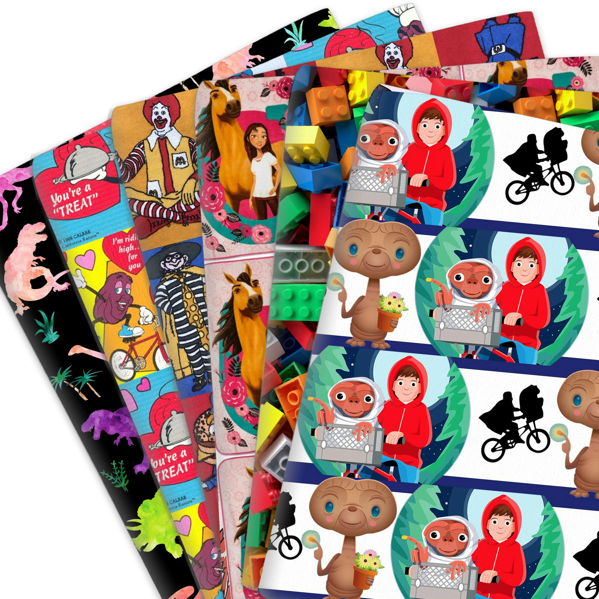 Полиэстеровая хлопчатобумажная ткань 20*33 см с рисунком идола из мультфильма