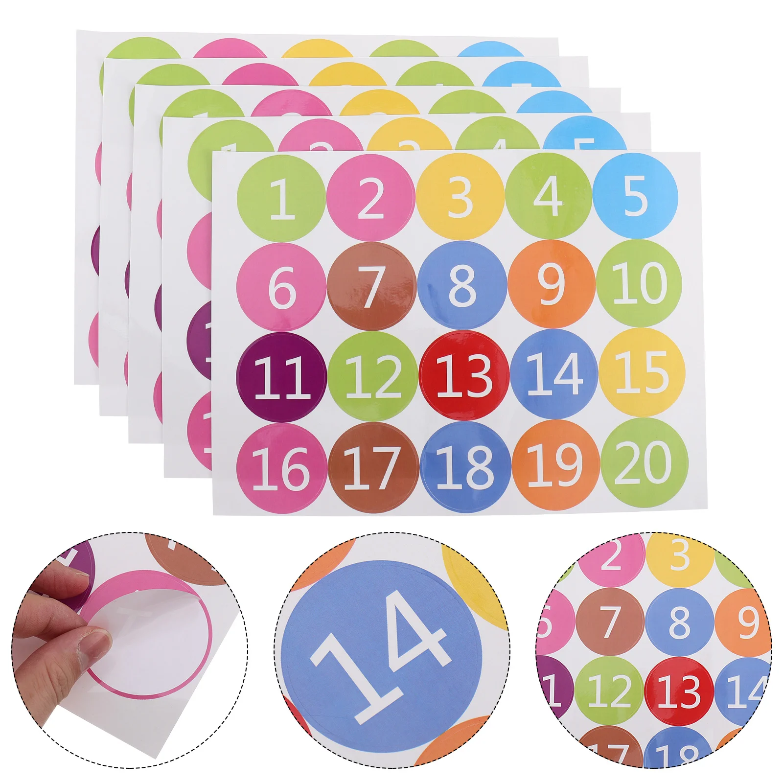 

5 листов наклеек, наклейки с цифрами для дома, цветные этикетки из ПВХ, яркие наклейки-знаки, украшение для обеденного стола, украшение для детской комнаты