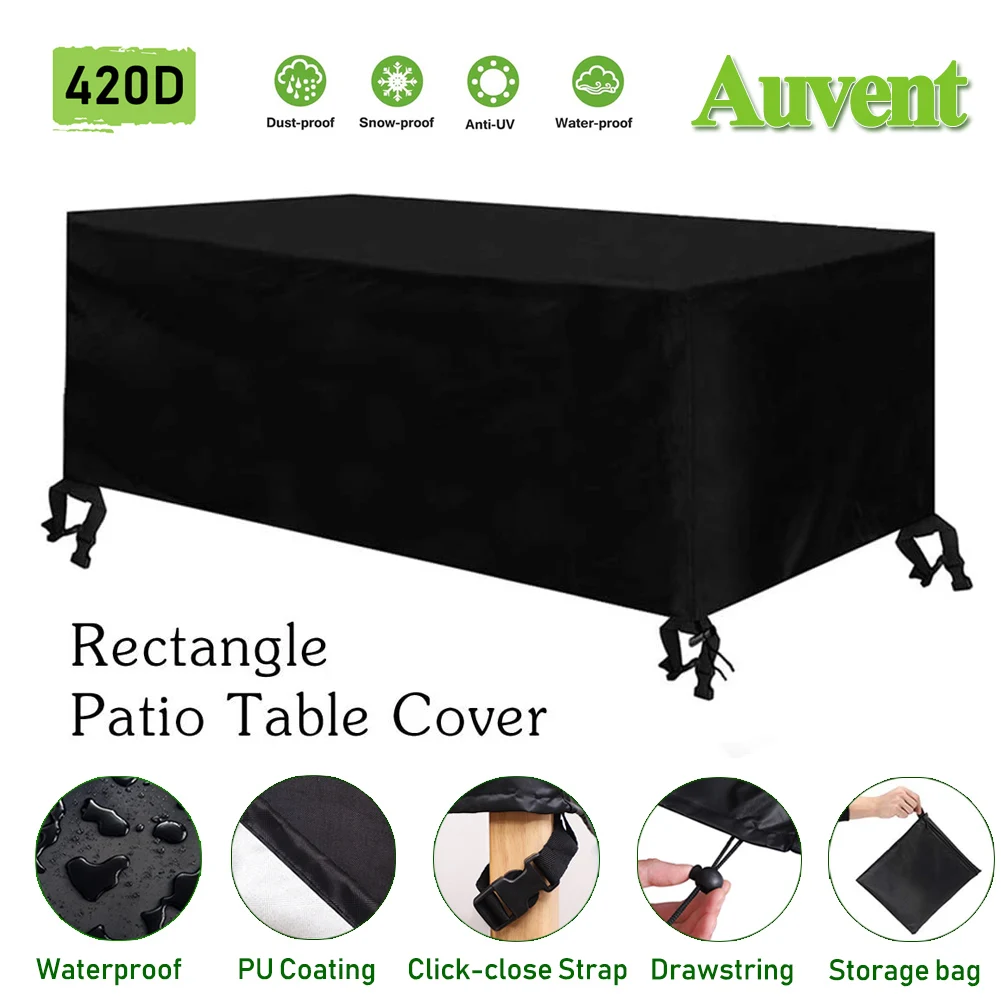 Wind-Proof Anti-UV Waterproof Outdoor Patio Furniture Covers Garden Snow Outdoor Rain Cover for Sofa Table Chair Extra Large