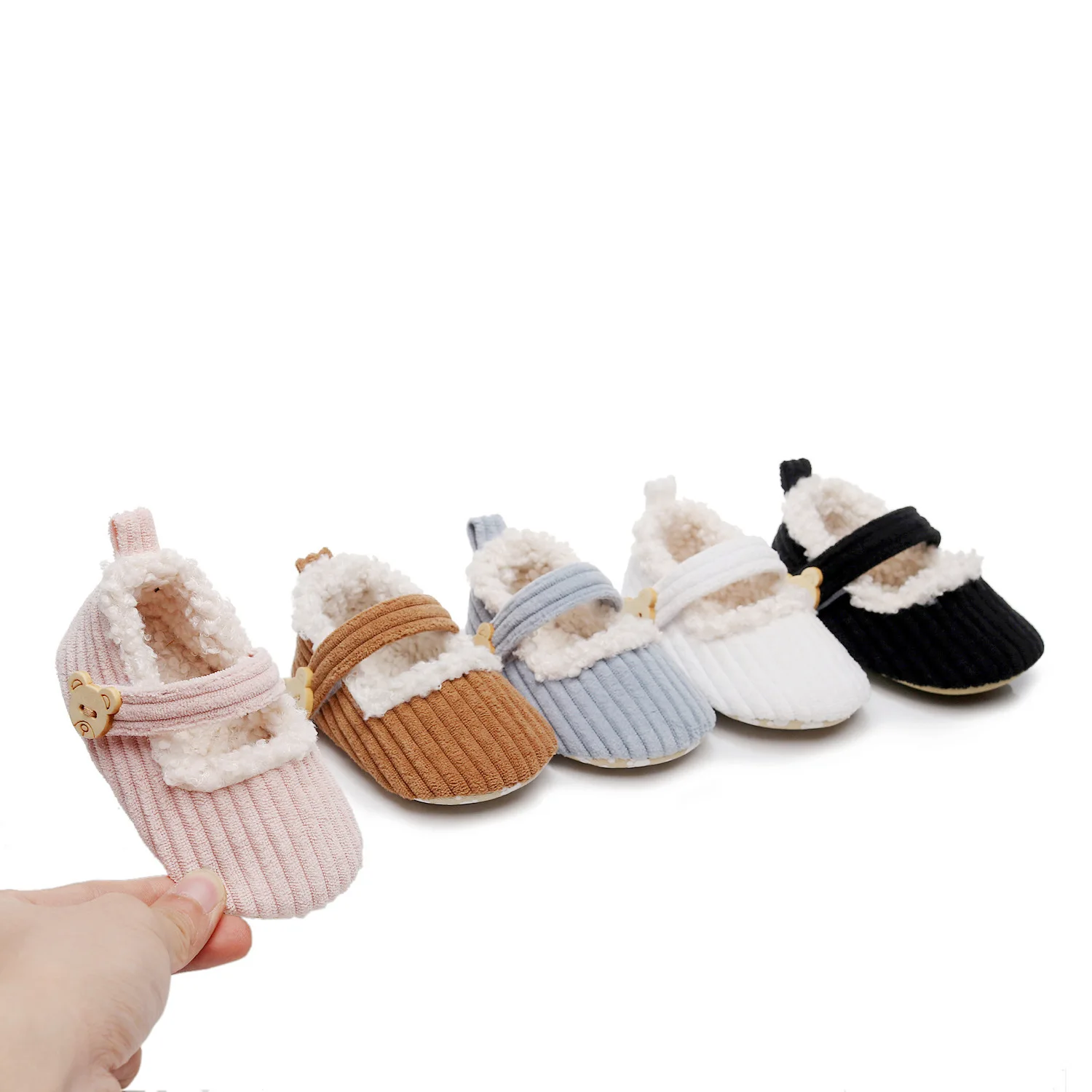 

Обувь для маленьких девочек в Корейском стиле, теплая осенне-зимняя обувь для новорожденных, младенцев, малышей, обувь для первых шагов, Детская мода