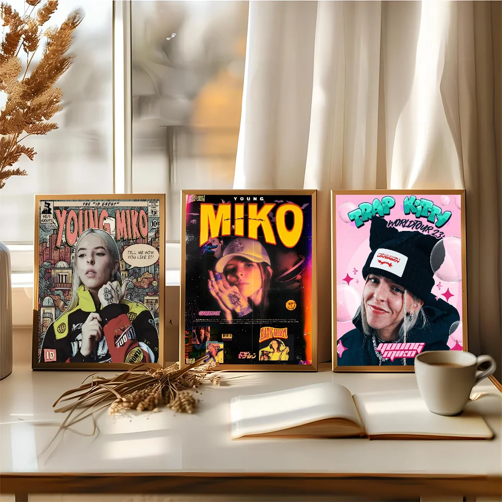 Певица молодой Мико аниме постеры липкие HD качество настенные художественные