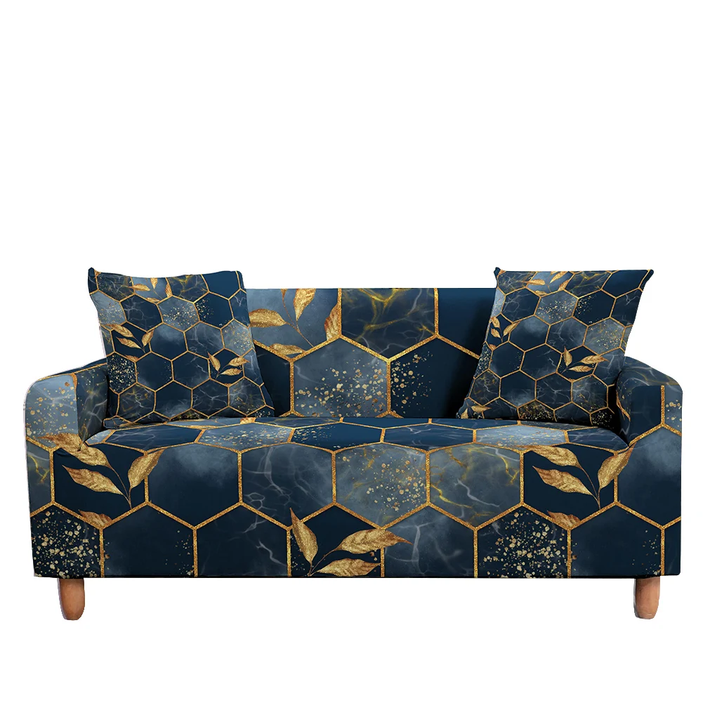 

чехол на диван кресло шезлонг Эластичный чехол для дивана с мраморным принтом, эластичный чехол для дивана с геометрическим рисунком для го...