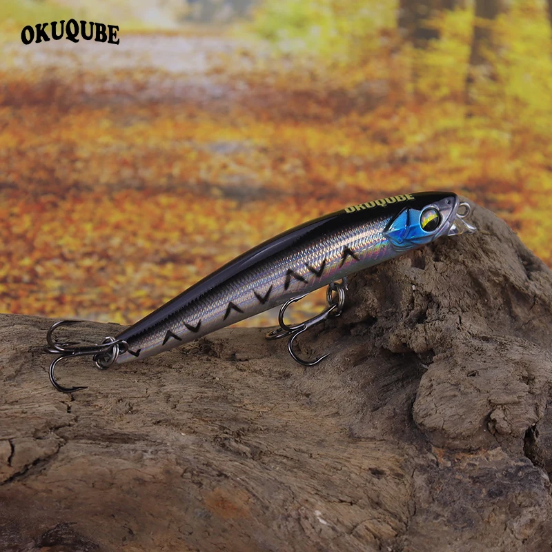 

8.5cm 13.5g Fishing Lure Short Tongue Plate Treble Hook Lifelike Coating Body Minnow Artificial Hard Bait For Fishing Bass Trout