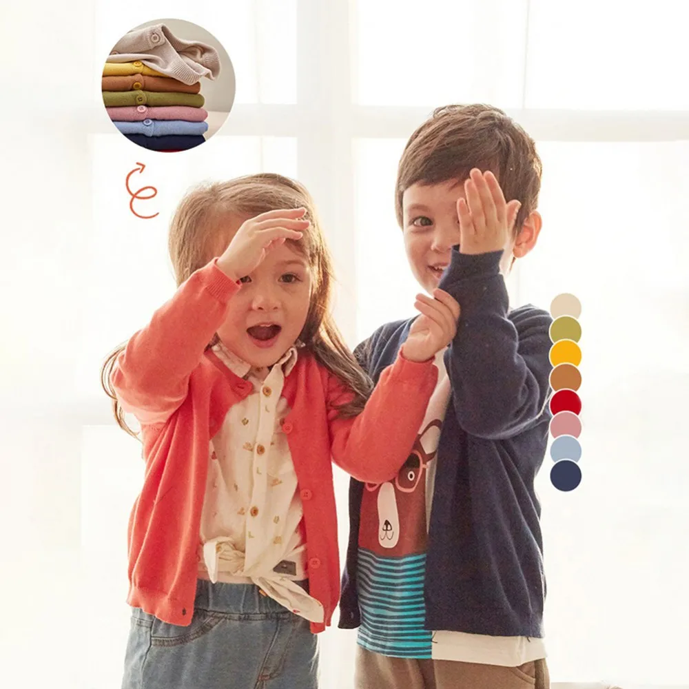 

Детский трикотажный кардиган для мальчиков и девочек, яркие цвета