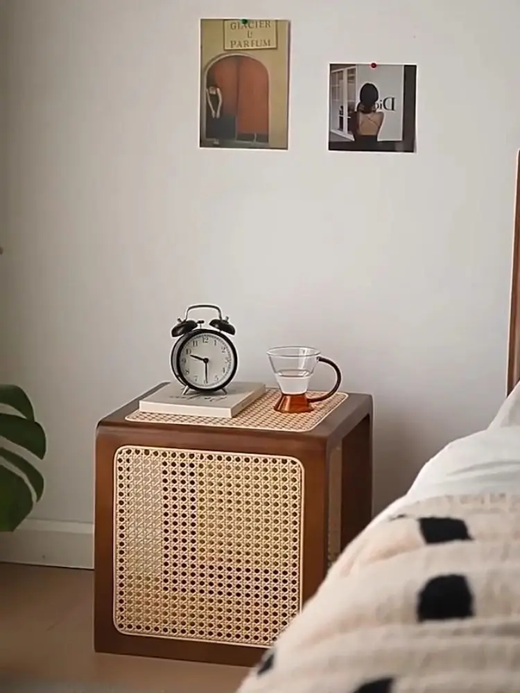 Многофункциональный пластиковый приставной столик из ротанга эркер небольшой