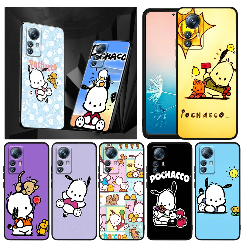 

Pochacco Cute Cartoon Dog Phone Case For Xiaomi Mi 13 12T 12S 12X 12 11 11T 11i 10T 10 Pro Lite Ultra 5G Black Funda TPU Cover